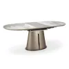 ROBINSON bővíthető étkezőasztal (160-200 cm) - bézs márvány / cappuccino / fekete
