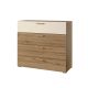 Vertina négy fiókos komód (24DBNH27) - vadtölgy/bézs