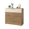 Vertina négy fiókos komód (24DBNH27) - vadtölgy/bézs