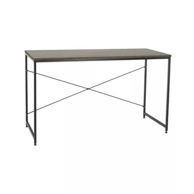 Íróasztal, beton/fekete, 120x60 cm, MELLORA