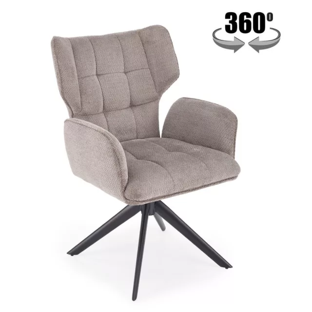 K601 Forgó étkezőszék - szürke/fekete