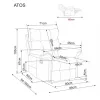 ATOS RAVEN relax fotel (cappuccino)