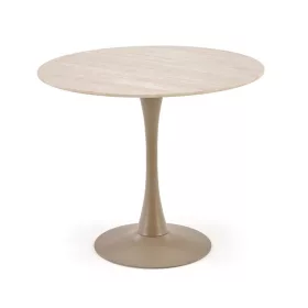   TOLIO kerek étkezőasztal (90 cm) - travertin márvány / kasmír