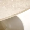 TOLIO kerek étkezőasztal (90 cm) - travertin márvány / kasmír