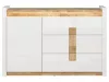 BRW ALAMEDA komód (KOM1D3S) - fényes fehér/westminster tölgy