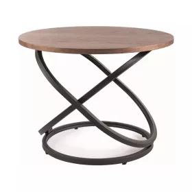 EOS D kerek dohányzóasztal - dió / fekete