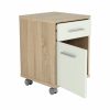 JOHAN 2 NEW 07 gurulós irodai konténer - sonoma tölgy/fehér