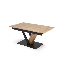 FANIS kihúzható asztal, natúr / fekete (160-220)