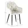 Dizájnos fotel, bézs Velvet szövet, FEDRIS 2 NEW
