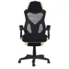 Irodai/gamer szék, fekete/zöld, teherbírás 150 kg, JORIK