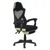 Irodai/gamer szék, fekete/zöld, teherbírás 150 kg, JORIK