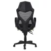 Irodai/gamer szék, fekete/zöld, teherbírás 150 kg, JORIK