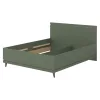 Scandi franciaágy keret 160 cm (24GDOH31) - fakó zöld/tölgy