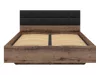 BRW Kassel B1 ágy 180x200 - kolostor tölgy/fekete tölgy