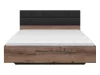 BRW Kassel B1 ágy 180x200 - kolostor tölgy/fekete tölgy