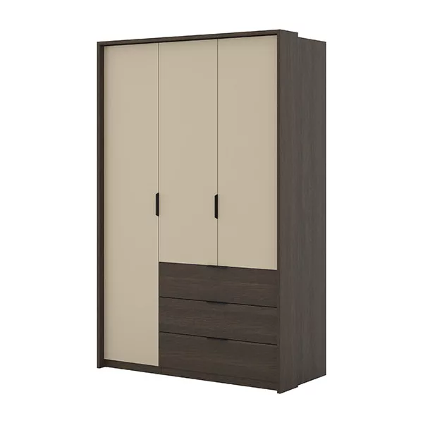 Mola három ajtós, három fiókos gardróbszekrény (24D1OI19) világos bézs/dunin tölgy