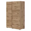 Asymetric három ajtós magas komód (24N0OA46) - wotan tölgy