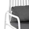 MELBY fotel - fehér / szürke