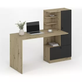 HOBAS íróasztal - artisan tölgy / fekete