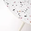 ARAMIS - Kerek asztal (120 cm) terrazzo minta/fehér
