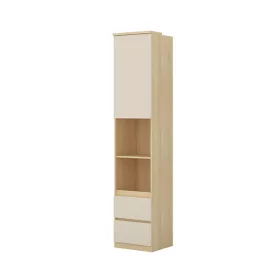   Terra egy ajtós két fiókos könyvespolc (24LBON84) - lindberg tölgy/ sandy beige