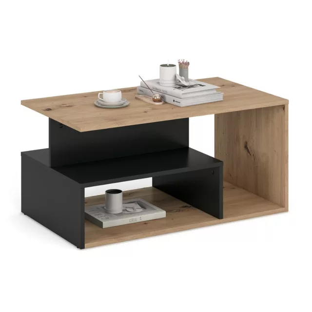 IVA dohányzóasztal - artisan tölgy / fekete