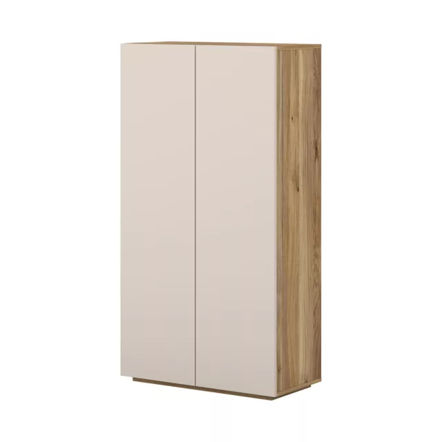 Criss két ajtós cipősszekrény (24MKOM42) - mauvella tölgy/kasmír