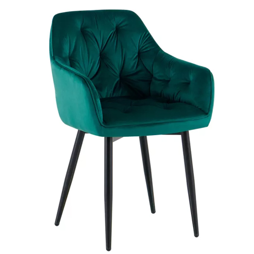 Dizájnos fotel, zöld Velvet szövet, FEDRIS 2 NEW