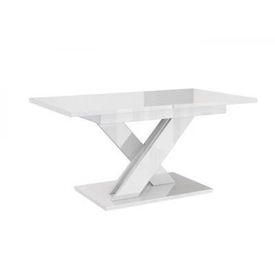 BRONX - Étkezőasztal - magasfényű fehér 