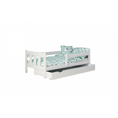 MARINELLA - Gyerekágy (ágyneműtartóval) -  fehér fenyő