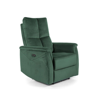 NEPTUN M - Relax fotel (masszásfunkció, fűthető) sötétzöld