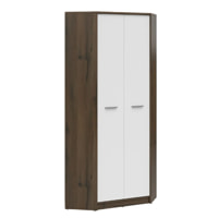 BRW NEPO PLUS sarokszekrény - nemes tölgy/fehér (SZFN2D)