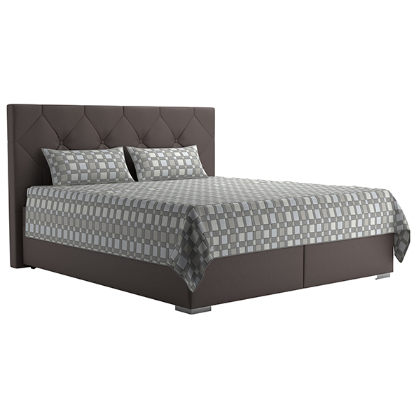 GELA boxspring ágy - 180 x 200 cm - barna