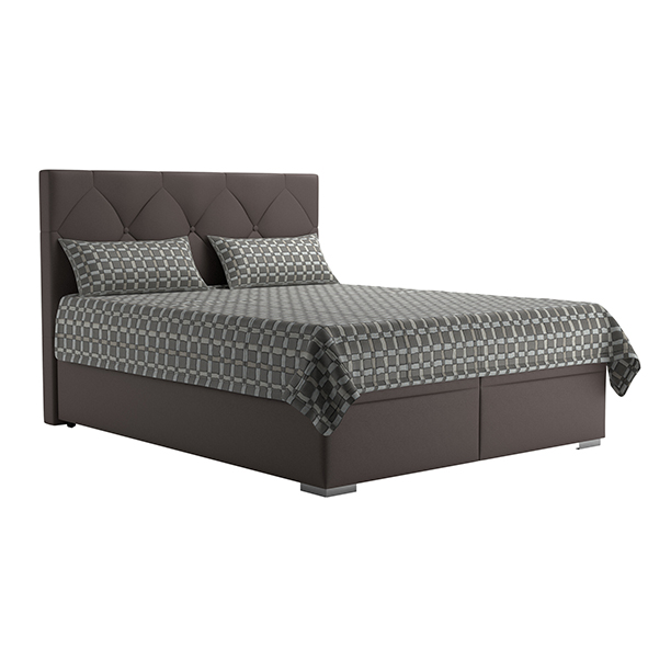 GELA boxspring ágy - 160 x 200 cm - barna