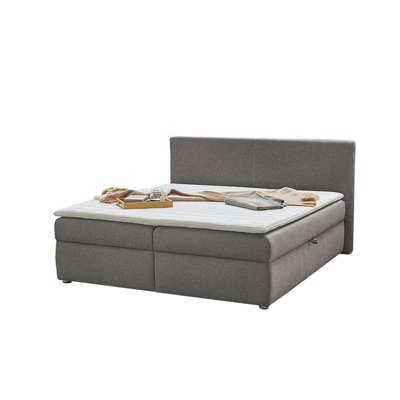 SVENJA - Boxspring ágy (180x200) - Szürke