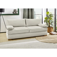 Doroti, ágyazható, ágyneműtartós kanapé - bordázott mintájú, bézs