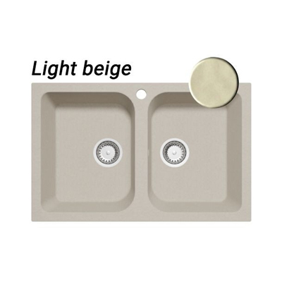 Celine 2B gránit mosogatótálca GranMaster - Light beige
