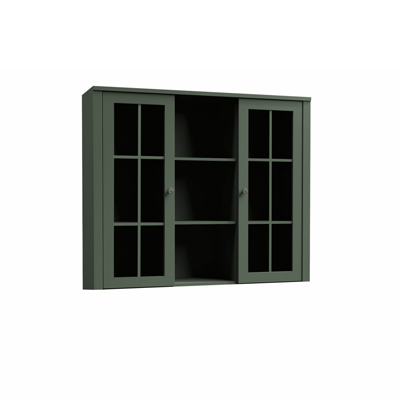 PROVANCE W2D - Felsőszekrény komódhoz, vitrines szekrény - zöld 