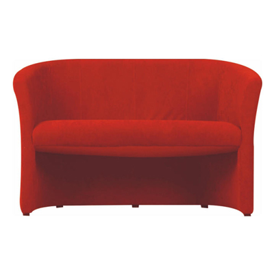 Cuba kétszemélyes kanapé - szövet, piros