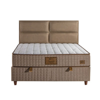 SUNSET New boxspring ágy (180 x 200 cm) - kávé