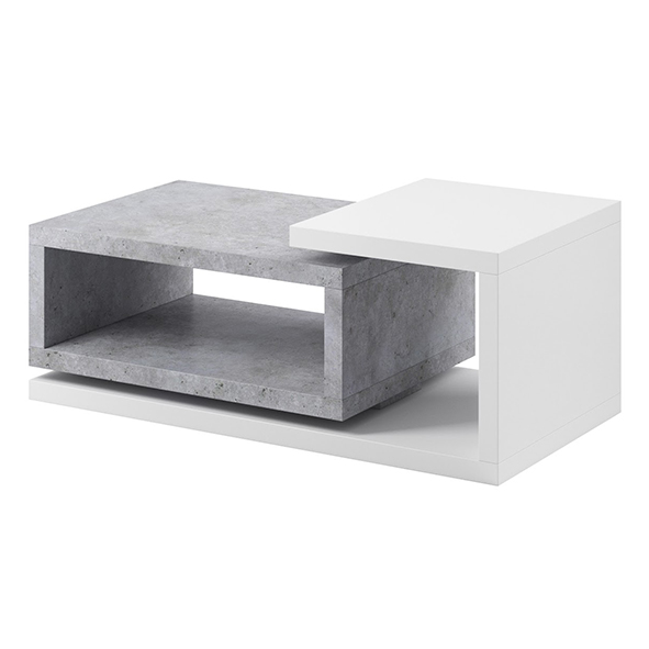 Bota dohányzóasztal - colorado beton/fehér
