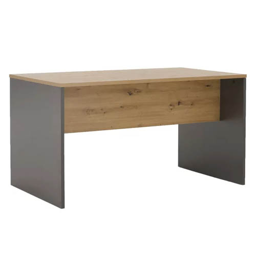 Íróasztal, grafit/tölgyfa artisan, RIOMA NEW TYP 16