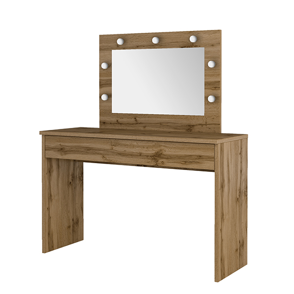Eva 1 fiókos fésülködőasztal tükörrel (24N0NX49) - wotan tölgy