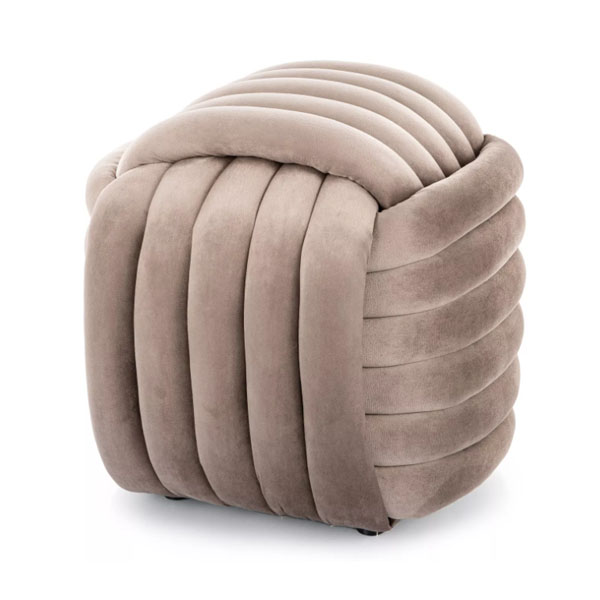 Bruni velvet puff - bézs