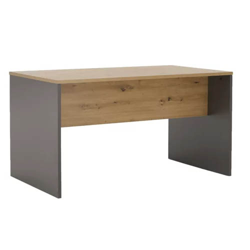 Íróasztal, grafit/tölgyfa artisan, RIOMA NEW TYP 11
