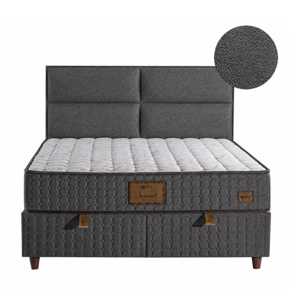 SUNRISE New boxspring ágy (180 x 200 cm) - szürke