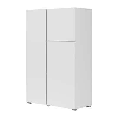 Asymetric három ajtós magas komód (2497OA46) - fehér